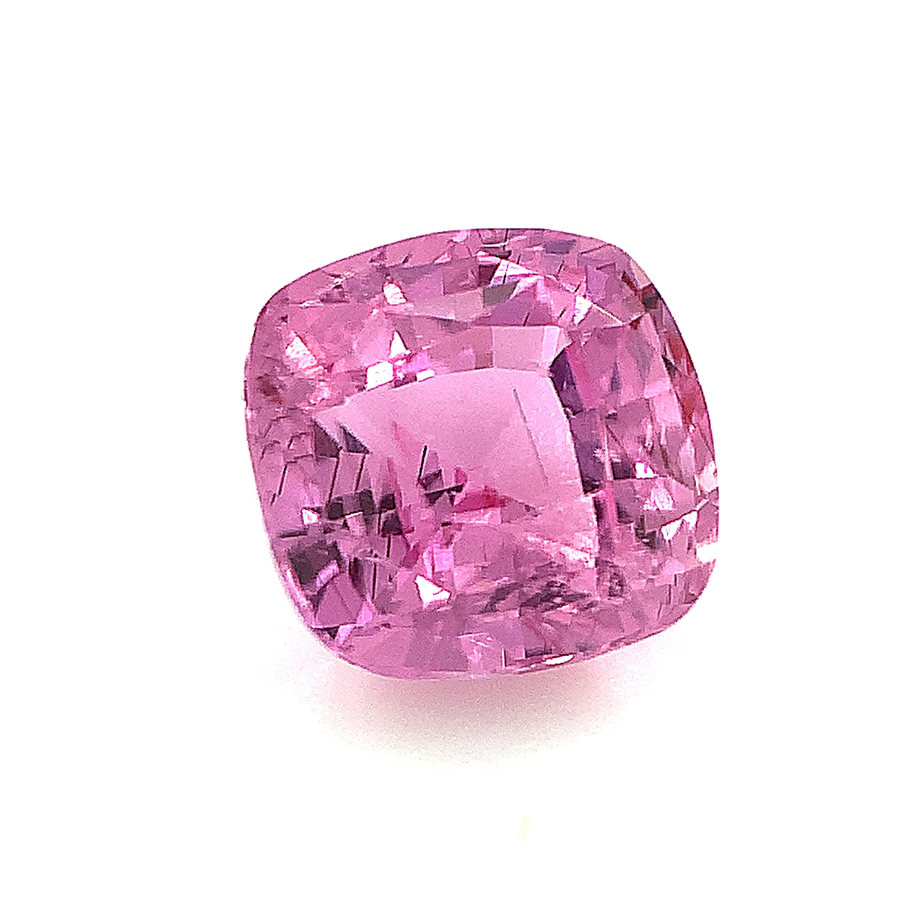 2.42 Carat Cushion Cut Pink Sapphire, Unset Loose Gemstone, GIA Certified 1