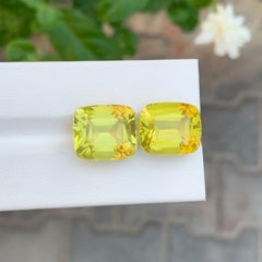 24,20 Karat Natürliche Lose Dual Zitrone Quarz Kissen Form Edelstein für Schmuck
