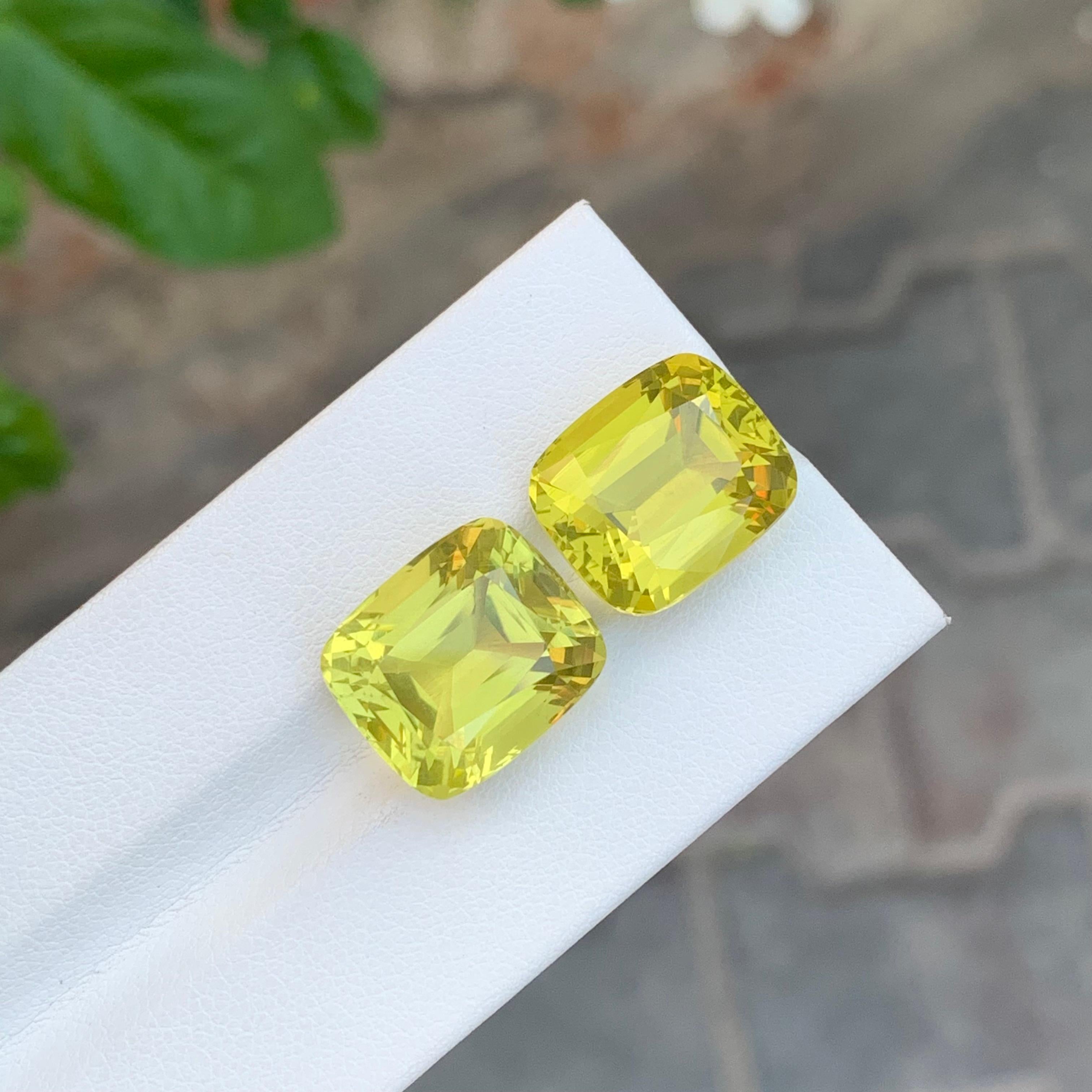24,20 Karat Natürliche Lose Dual Zitrone Quarz Kissen Form Edelstein für Schmuck für Damen oder Herren im Angebot