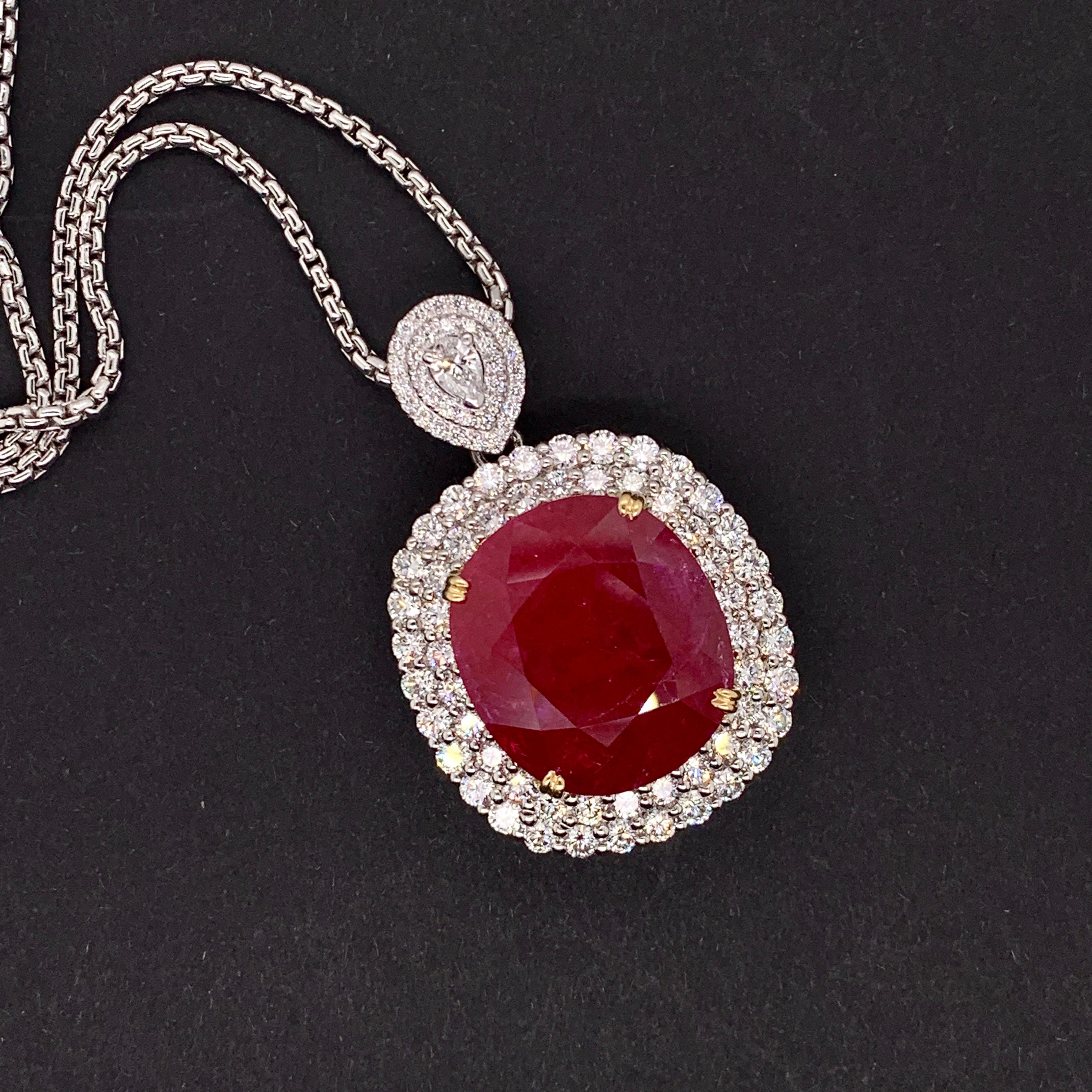 large ruby pendant necklace