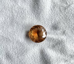 24.27 Carats Orange Tourmaline Round Cut Stone For Jewelry Natural Gemstone