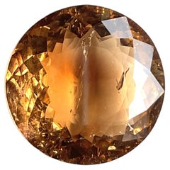 24.27 Carats Orange Tourmaline Round Cut Stone For Jewelry Natural Gemstone