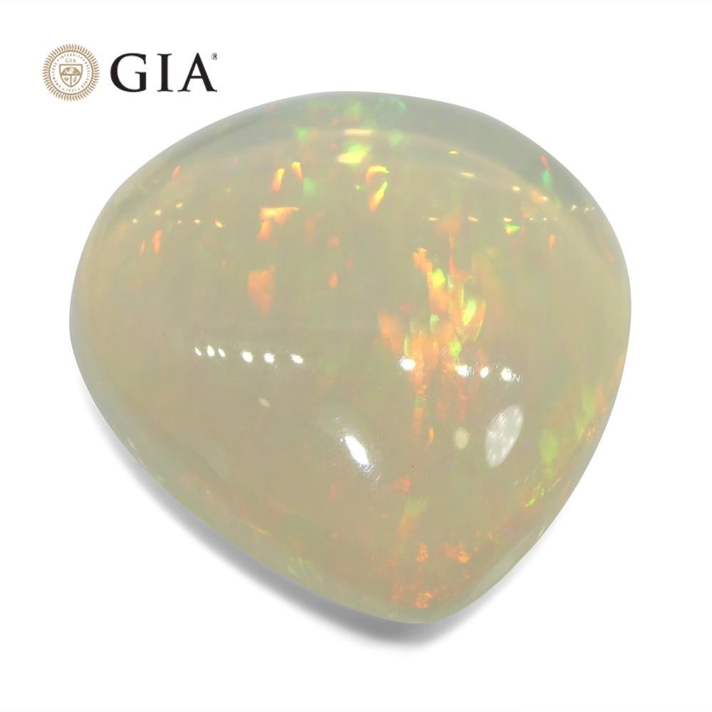 24.28ct Pear White Opal GIA Certified Ethiopia   For Sale 5
