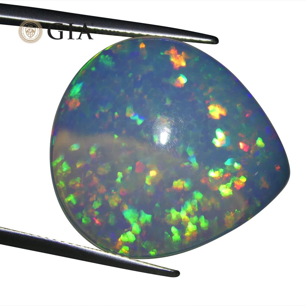 24.28ct Pear White Opal GIA Certified Ethiopia   For Sale 8