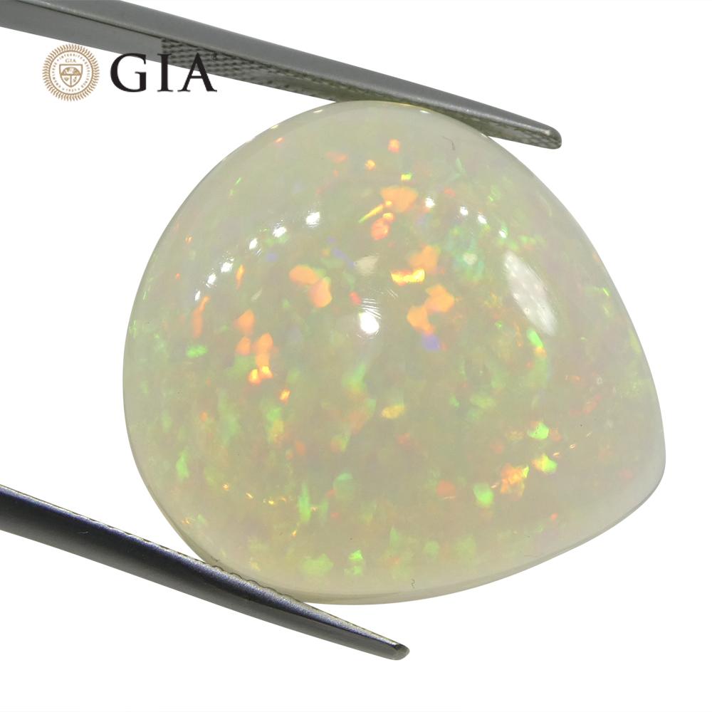 24.28ct Pear White Opal GIA Certified Ethiopia   For Sale 8