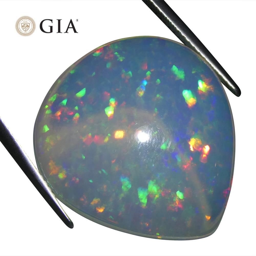 24.28ct Pear White Opal GIA Certified Ethiopia   For Sale 9
