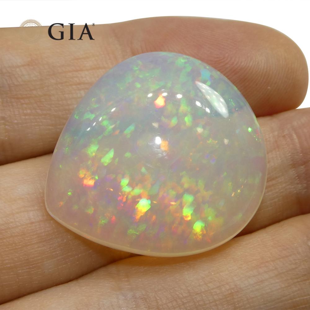24.28ct Pear White Opal GIA Certified Ethiopia   In New Condition For Sale In Toronto, Ontario