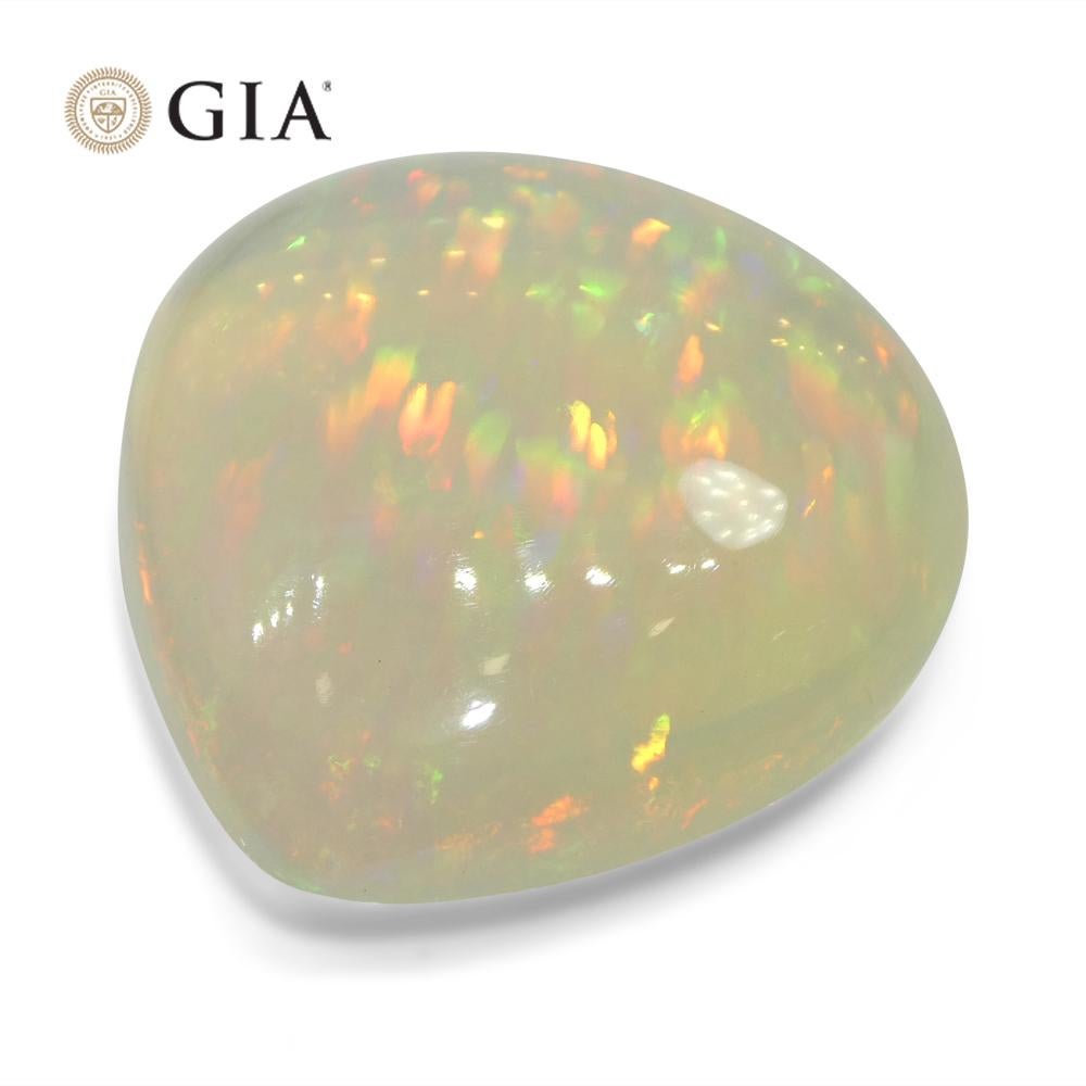 24.28ct Pear White Opal GIA Certified Ethiopia 1