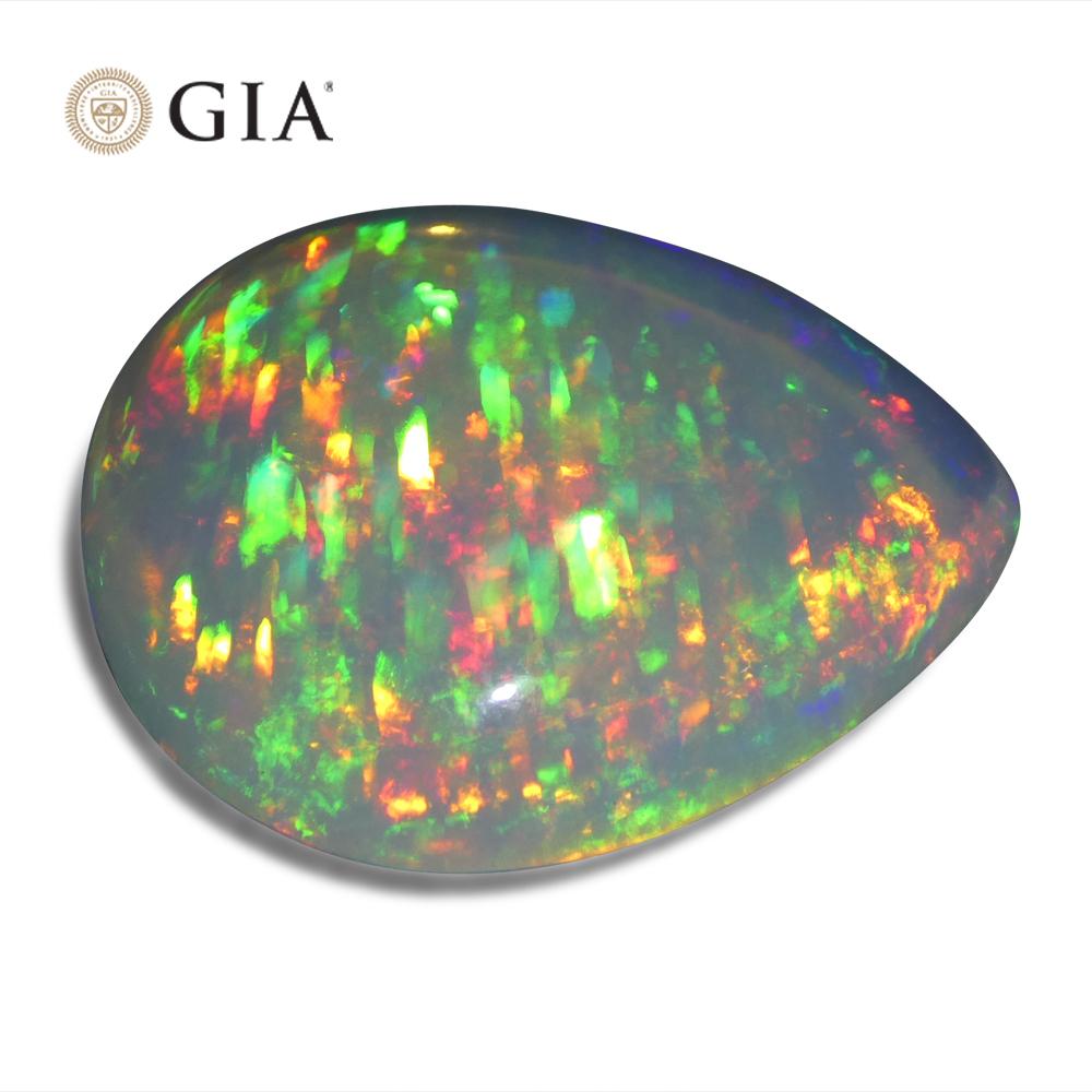 24.28ct Pear White Opal GIA Certified Ethiopia   For Sale 2