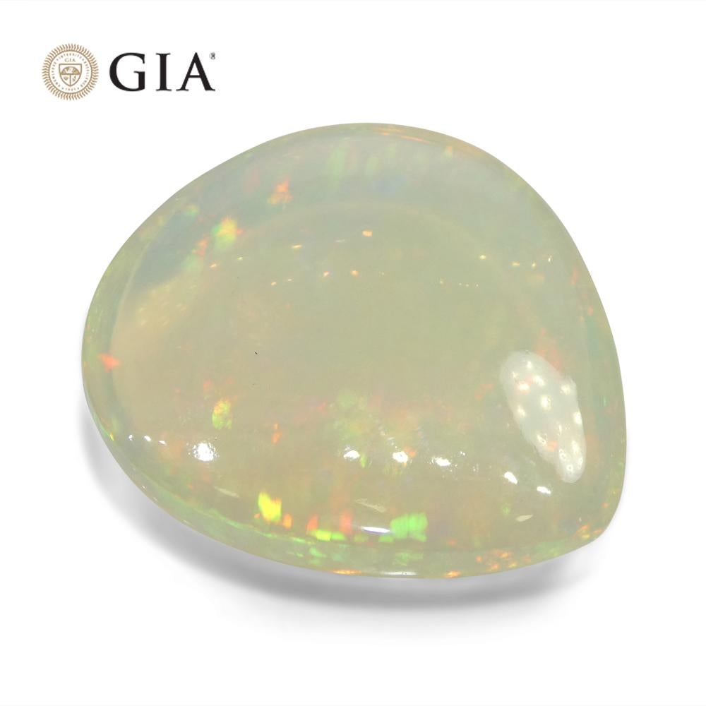 24.28ct Pear White Opal GIA Certified Ethiopia 2