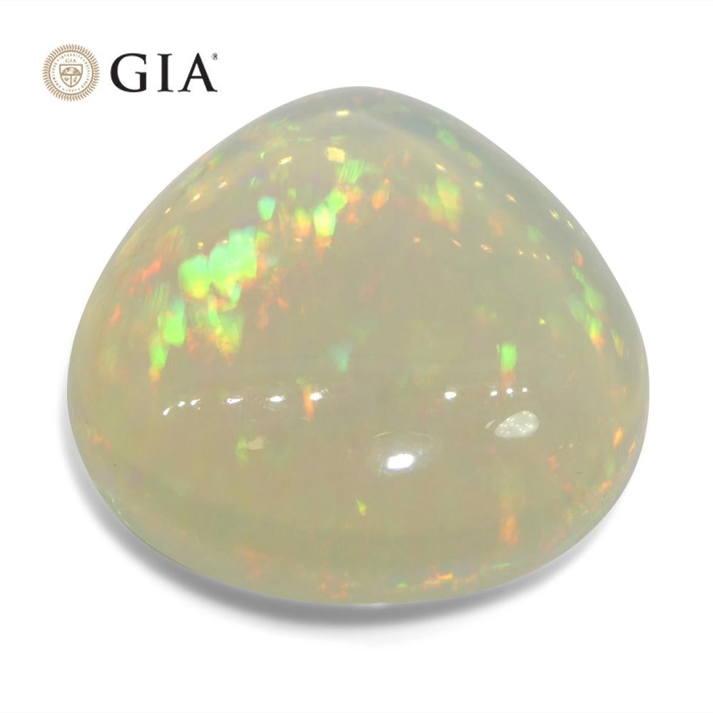 24.28ct Pear White Opal GIA Certified Ethiopia   For Sale 3