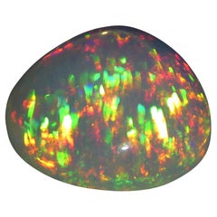 24,28 Karat birnenförmiger weißer Opal GIA zertifiziert Äthiopien  