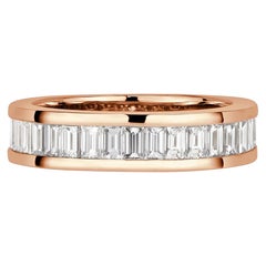 2.42ct Baguette Cut Diamond Eternity Band in 18k Rose Gold
