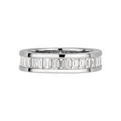 2.42ct Baguette Cut Diamond Eternity Band in 18k White Gold