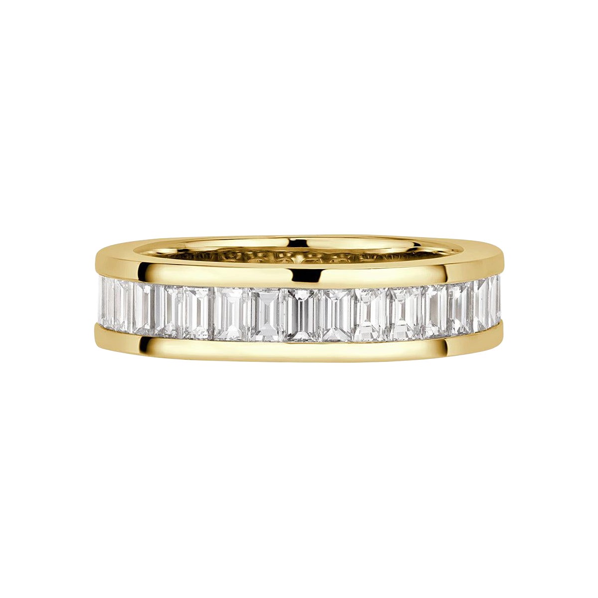 2.42ct Baguette Cut Diamond Eternity Band in 18k Yellow Gold