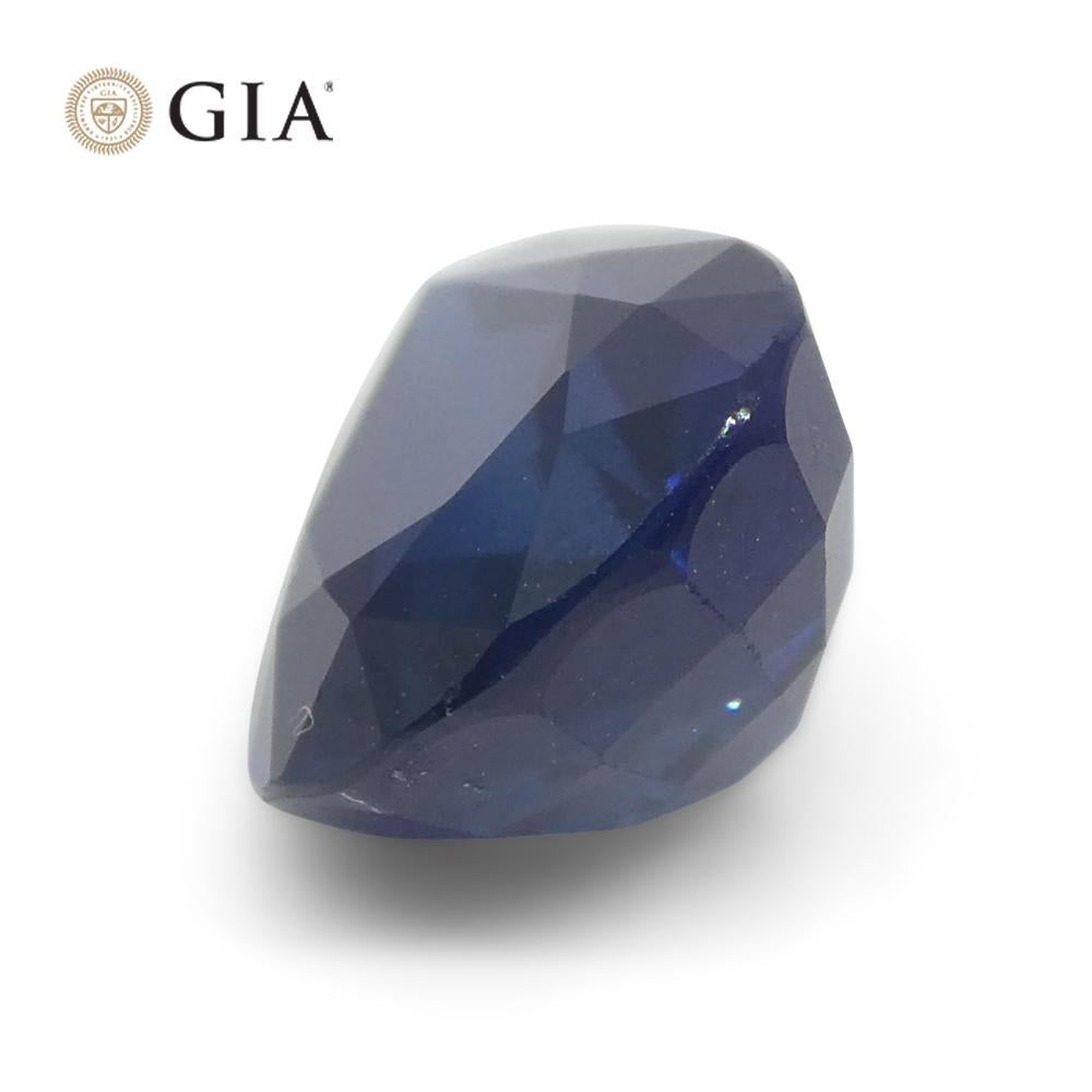 2.42ct Pear Blue Sapphire GIA Certified Thailand For Sale 7