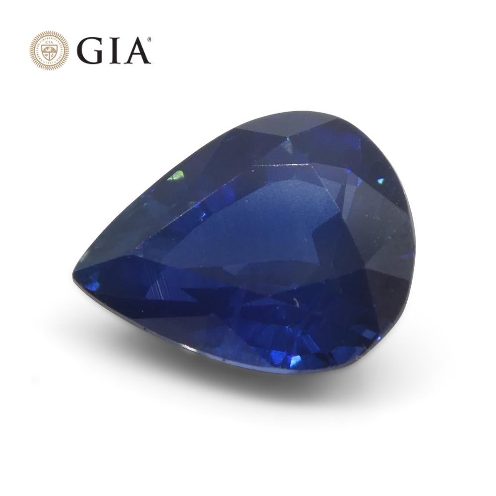2.42ct Pear Blue Sapphire GIA Certified Thailand For Sale 8