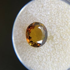2.42ct Vivid Orange Yellow Tourmaline Oval Cut Loose Unique Rare Gem