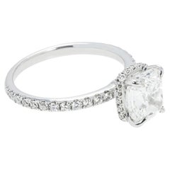 2.43 Carat Cushion Diamond Ring Brilliant White 18K Gold Effortless Elegance