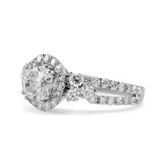 2.43 Carat Round Brilliant Diamond Ring 18 Karat White Gold