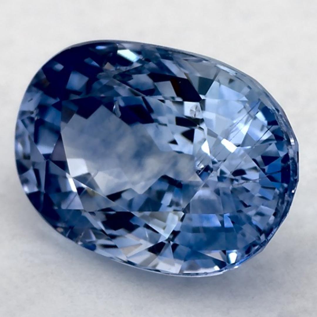 Taglio ovale 2.43 carati di zaffiro blu ovale sfuso in vendita