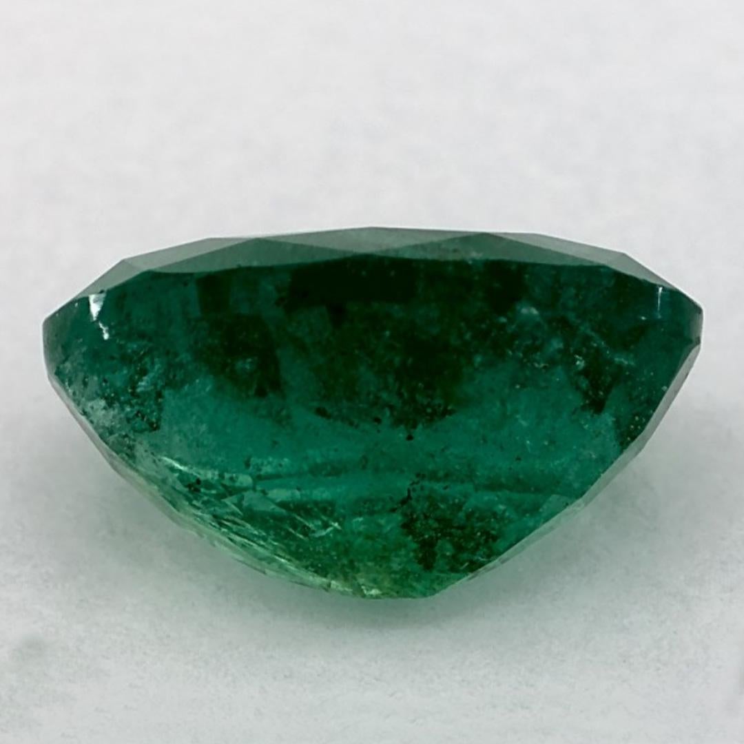 2.43 Ct Emerald Oval Loose Gemstone In New Condition For Sale In Fort Lee, NJ