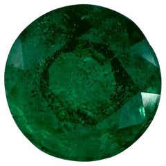 Gema suelta redonda esmeralda de 2.43 ct