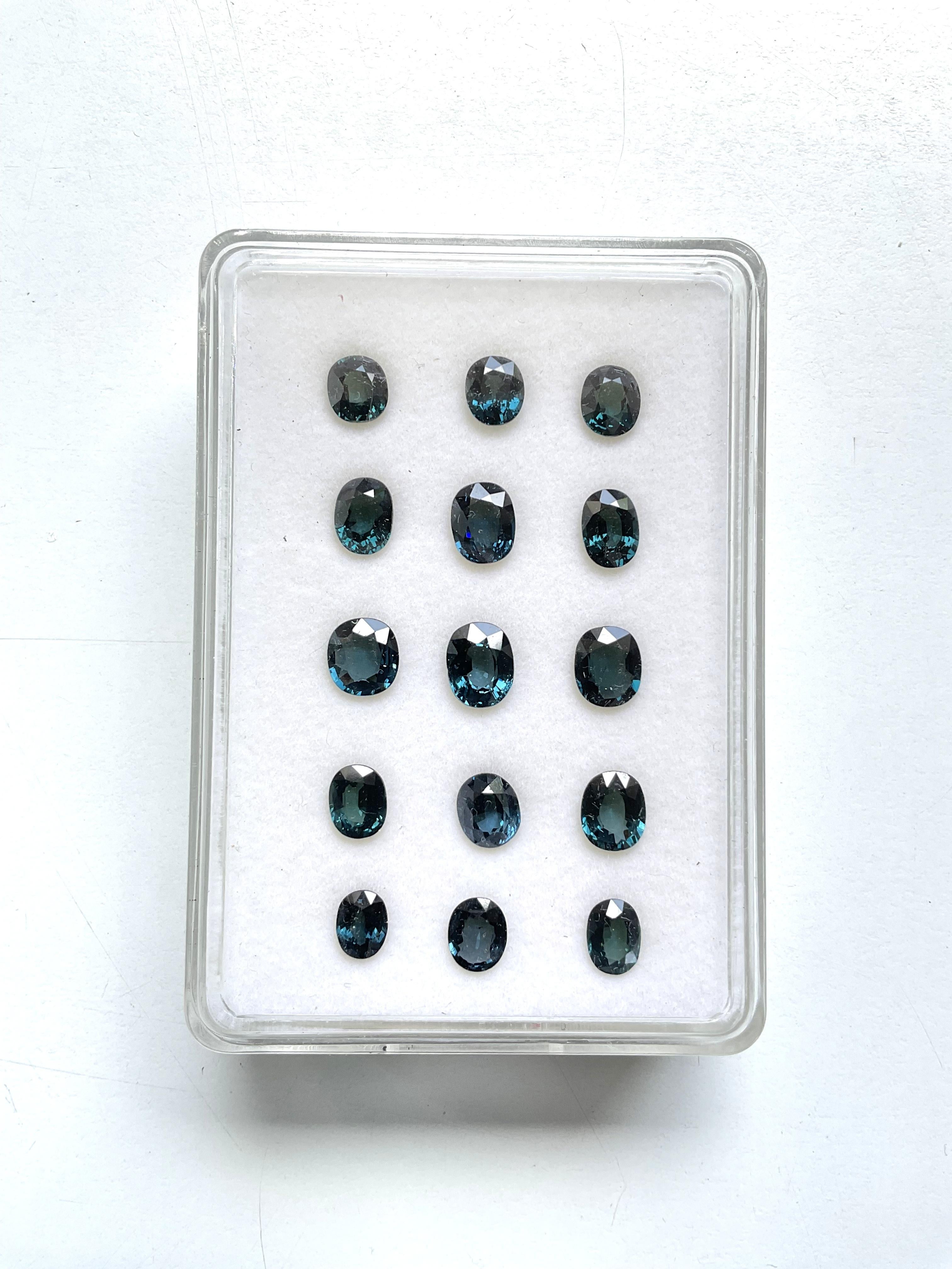 24.30 Carat Blue Spinel Tanzania Oval Faceted Natural Cut stone Fine Jewelry Gem Neuf - En vente à Jaipur, RJ