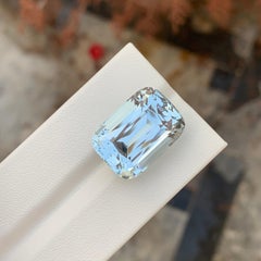 24.30 Carat Natural Faceted Aquamarine Cushion Shape Gemstone