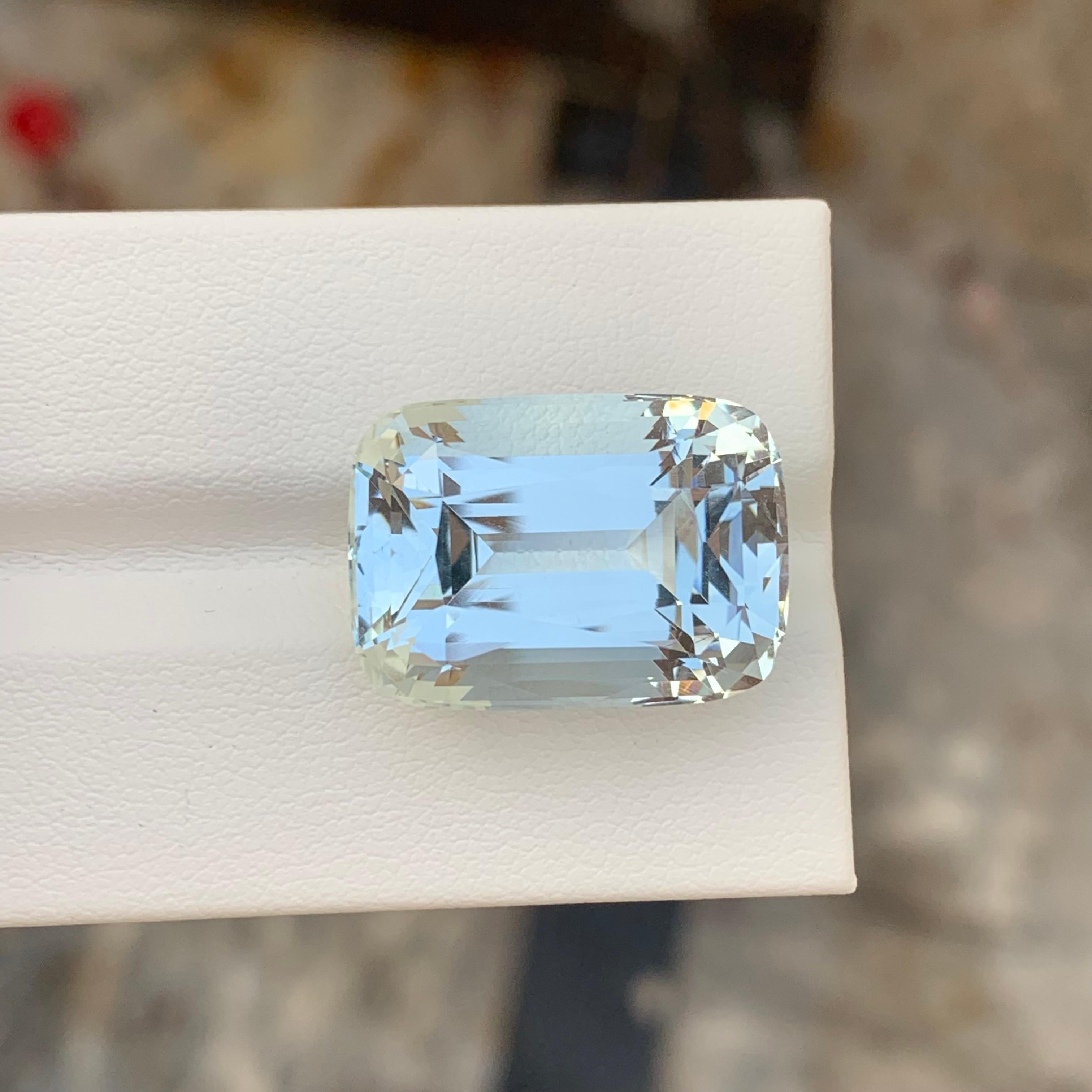 24,30 Karat ungeheizt unbehandelt natürlich lose Aquamarin Cushion Cut im Angebot 7