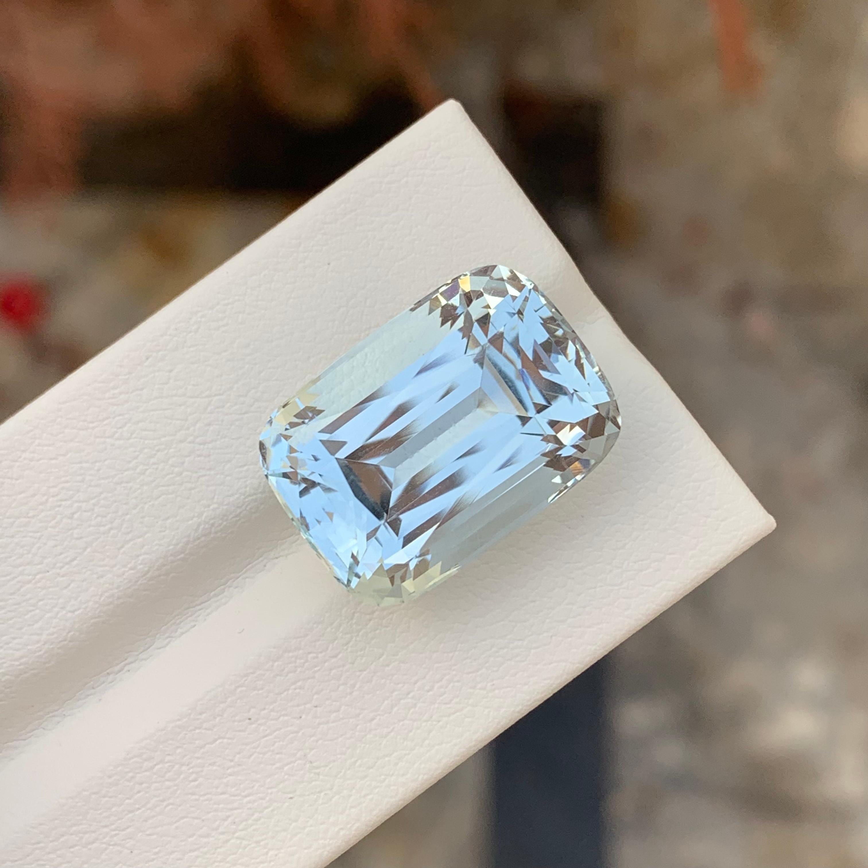 24,30 Karat ungeheizt unbehandelt natürlich lose Aquamarin Cushion Cut im Angebot 8