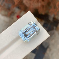 24.30 Carat unheated Untreated Natural Loose Aquamarine Cushion Cut (Aigue-marine en vrac non traitée et non chauffée)