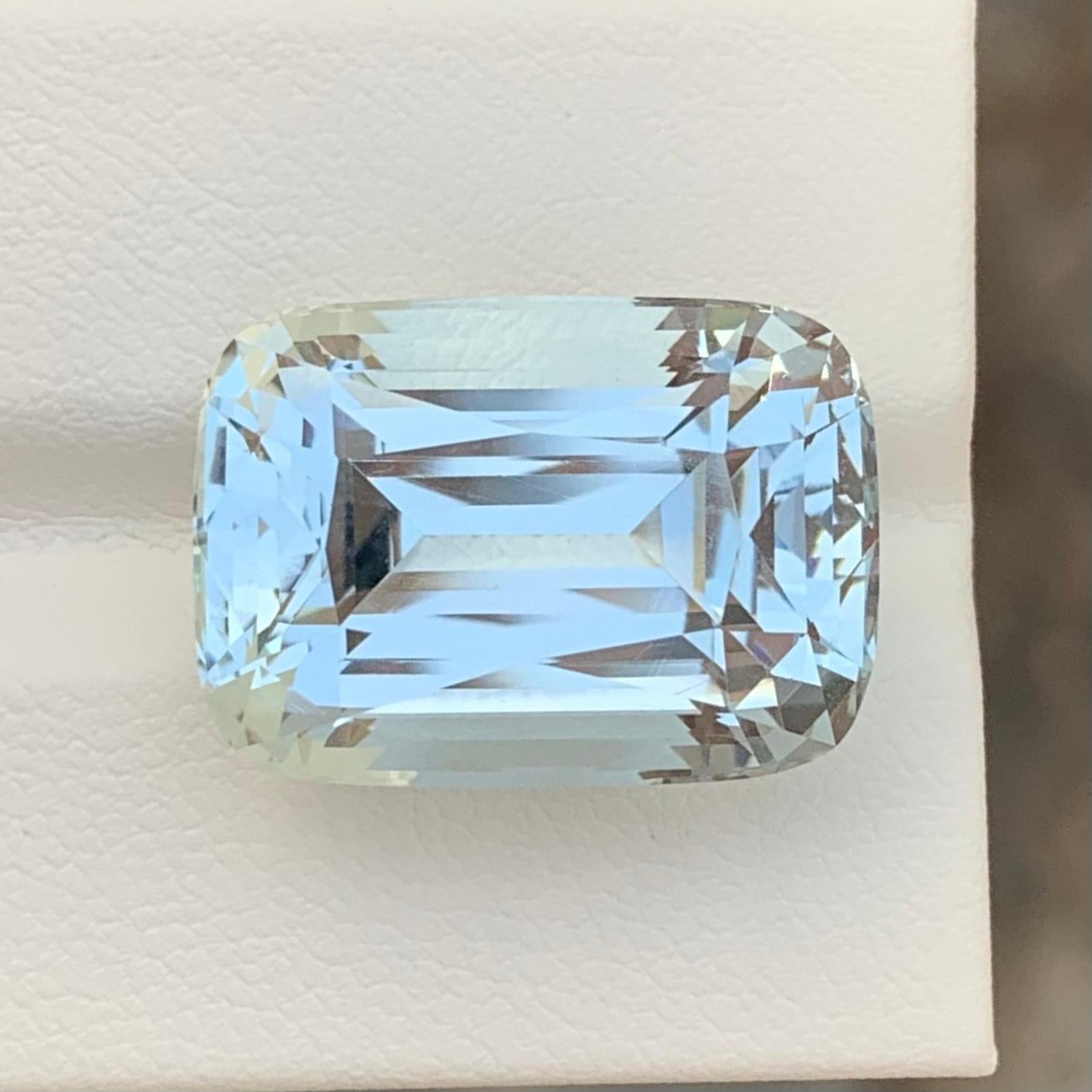 24,30 Karat ungeheizt unbehandelt natürlich lose Aquamarin Cushion Cut im Angebot 3