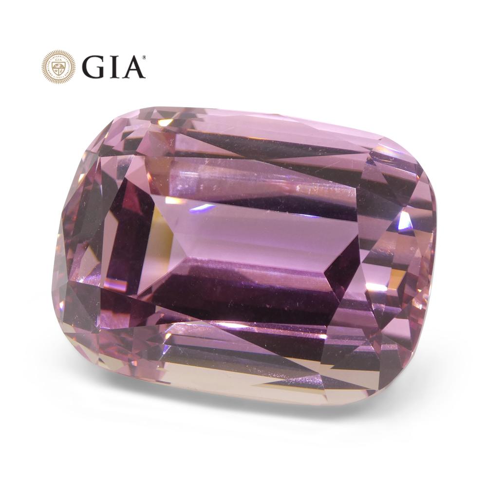 243.01ct Cushion Pink Kunzite GIA Certified In New Condition In Toronto, Ontario