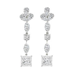 24.32 Carats, All GIA Certified Diamond Earrings