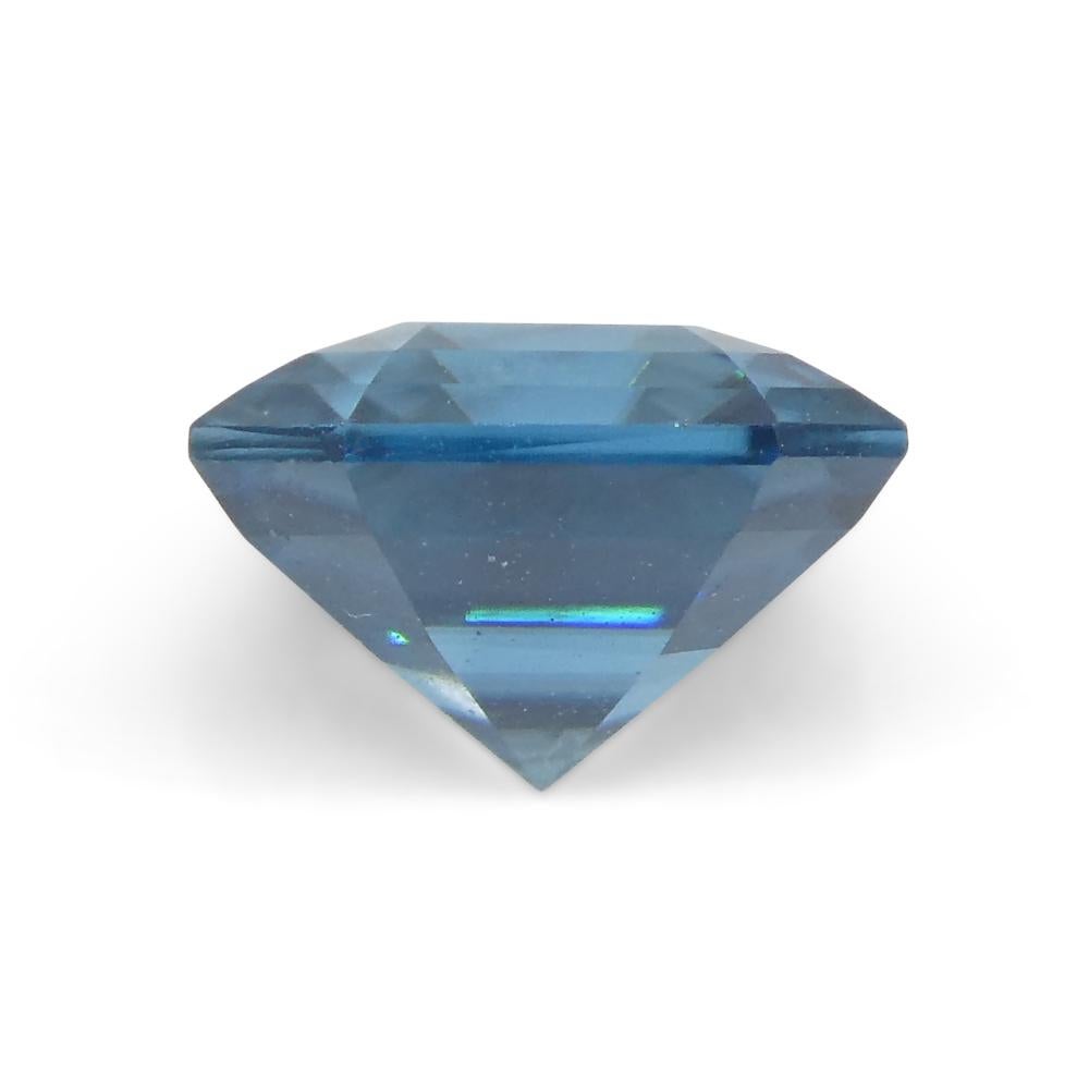2.43ct Asscher  Blue Zircon from Cambodia For Sale 4