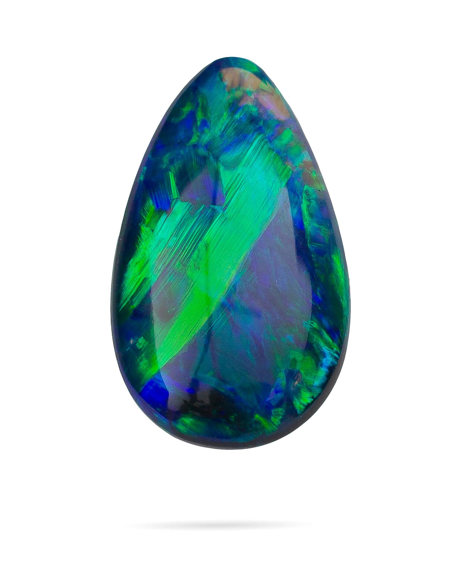 Australia is the birthplace of the most beautiful precious opal gemstones in the world. Fine Australian opals mesmerise with colours changing and shifting the gem moves with an unrivalled vibrancy.

This opal was ethically sourced from Lightning