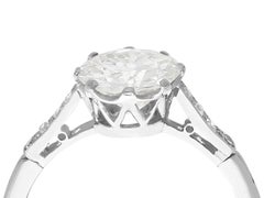2.43 Carat Diamond and White Gold Solitaire Ring