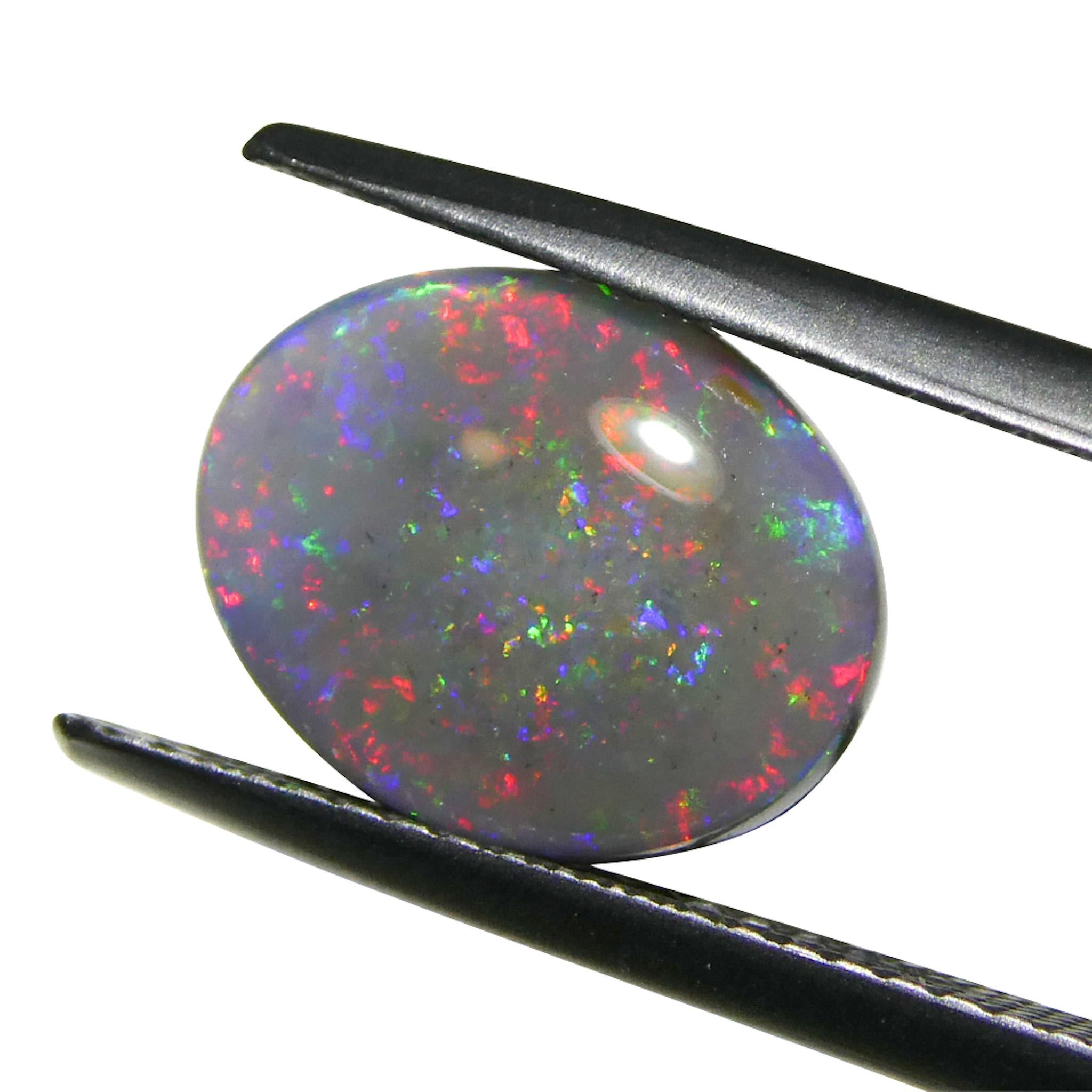 2,43ct Opale grigio cabochon a forma libera dall'Australia in vendita 7