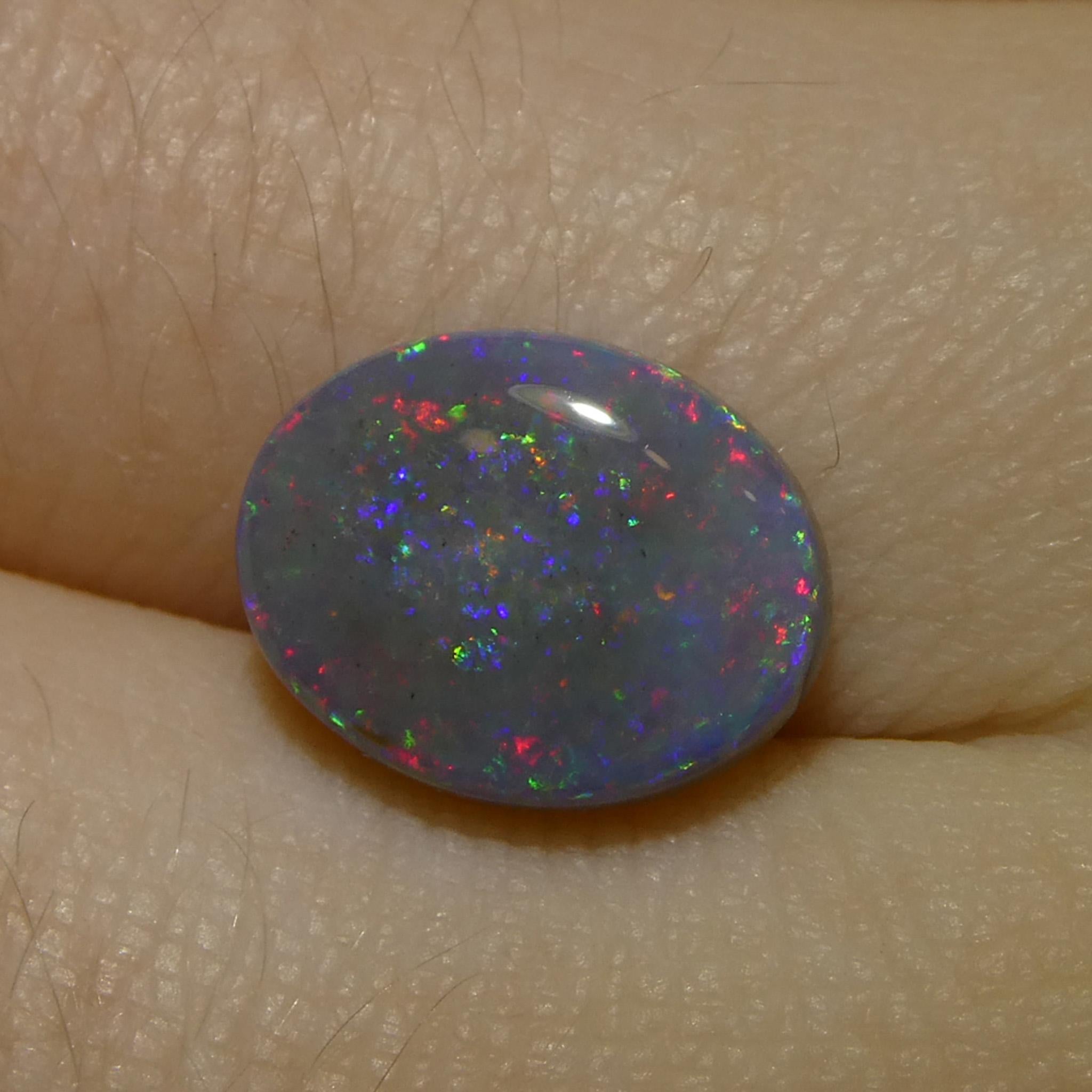2,43ct Opale grigio cabochon a forma libera dall'Australia in vendita 8