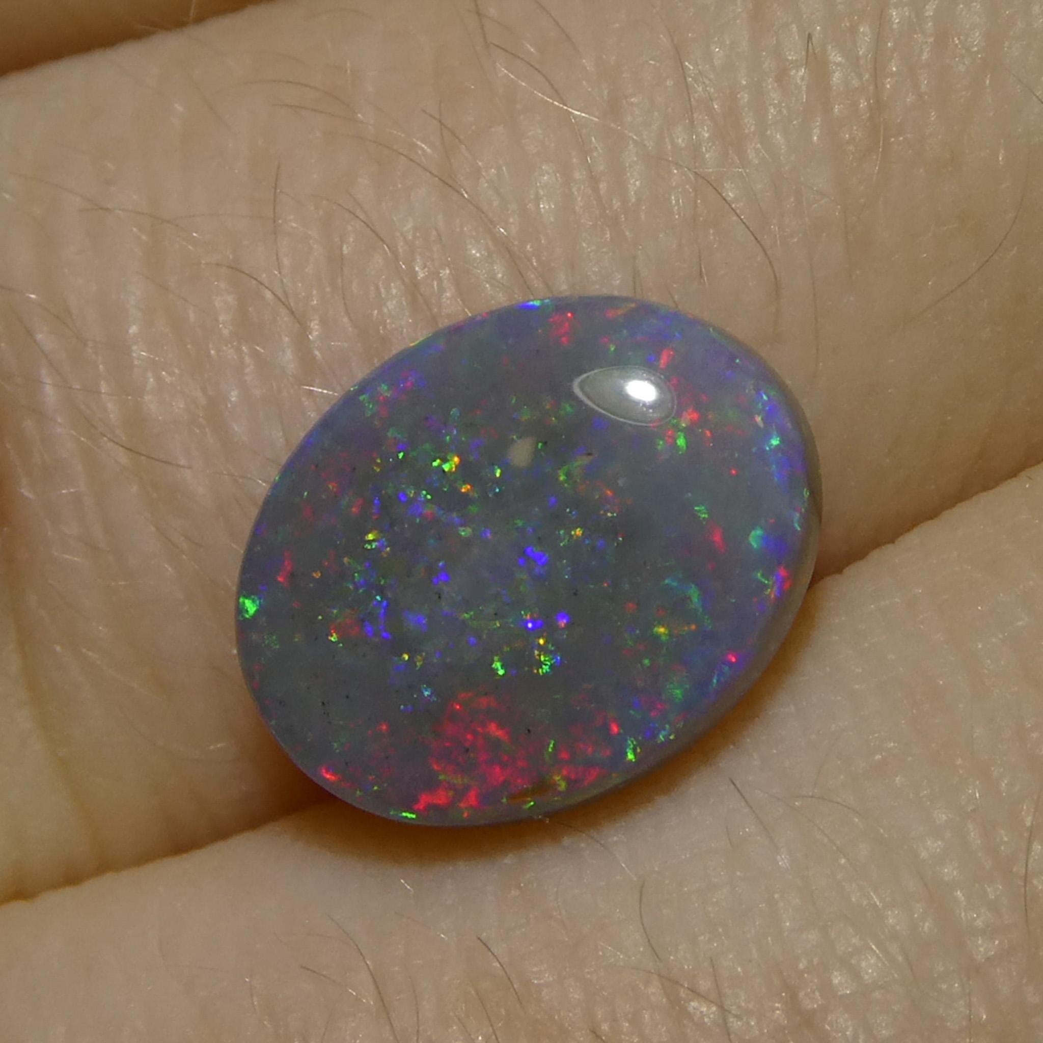 2,43ct Opale grigio cabochon a forma libera dall'Australia in vendita 9