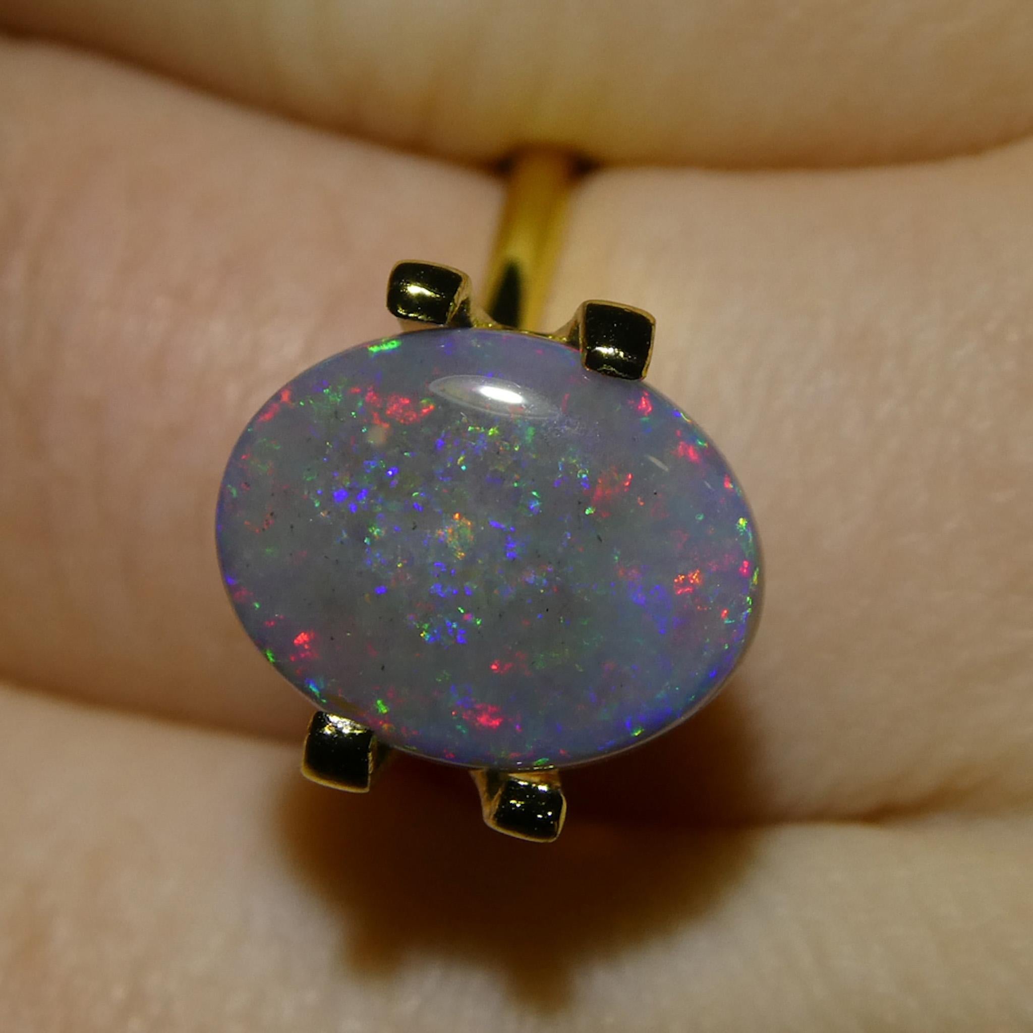 Cabochon 2,43ct Opale grigio cabochon a forma libera dall'Australia in vendita