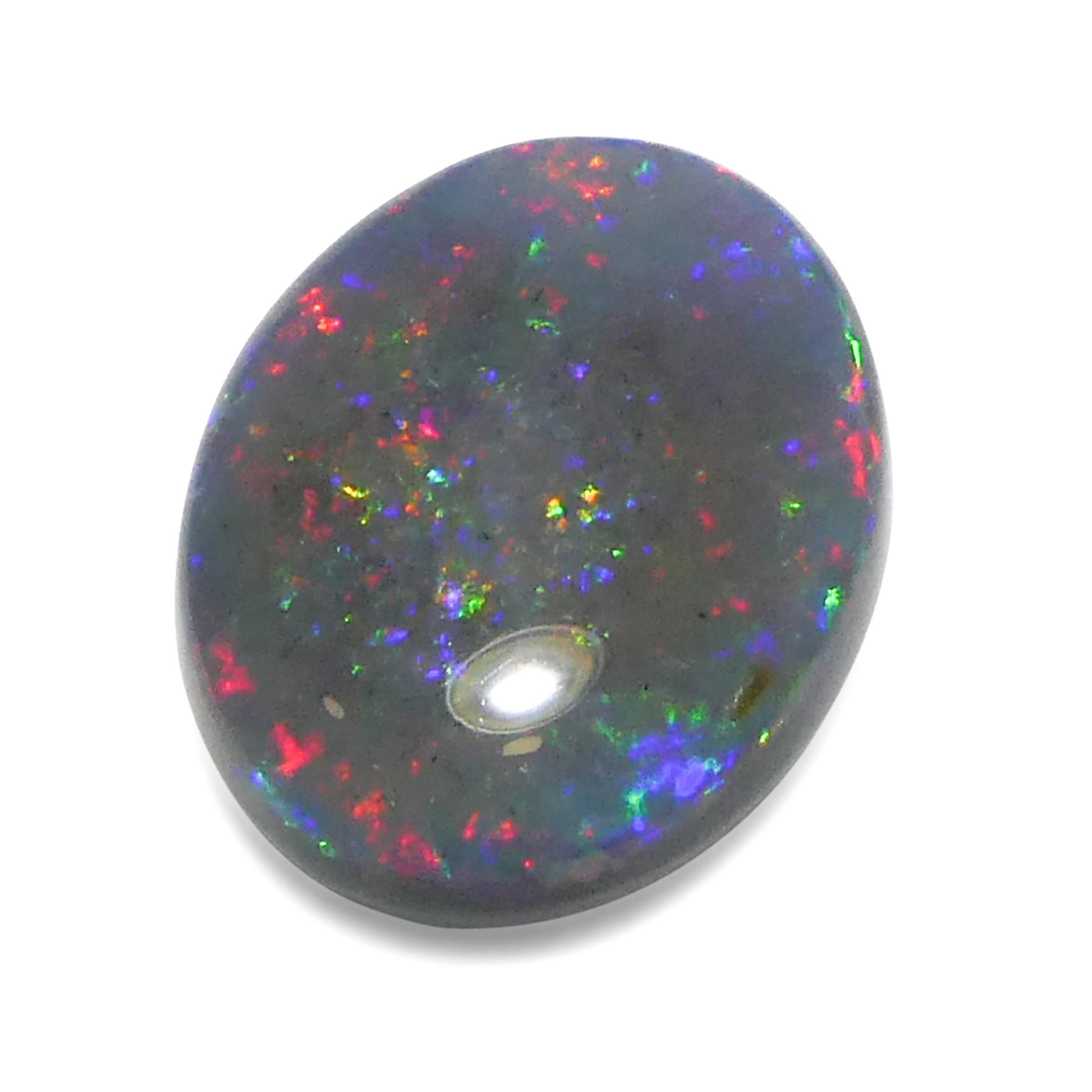 da uomo o donna 2,43ct Opale grigio cabochon a forma libera dall'Australia in vendita