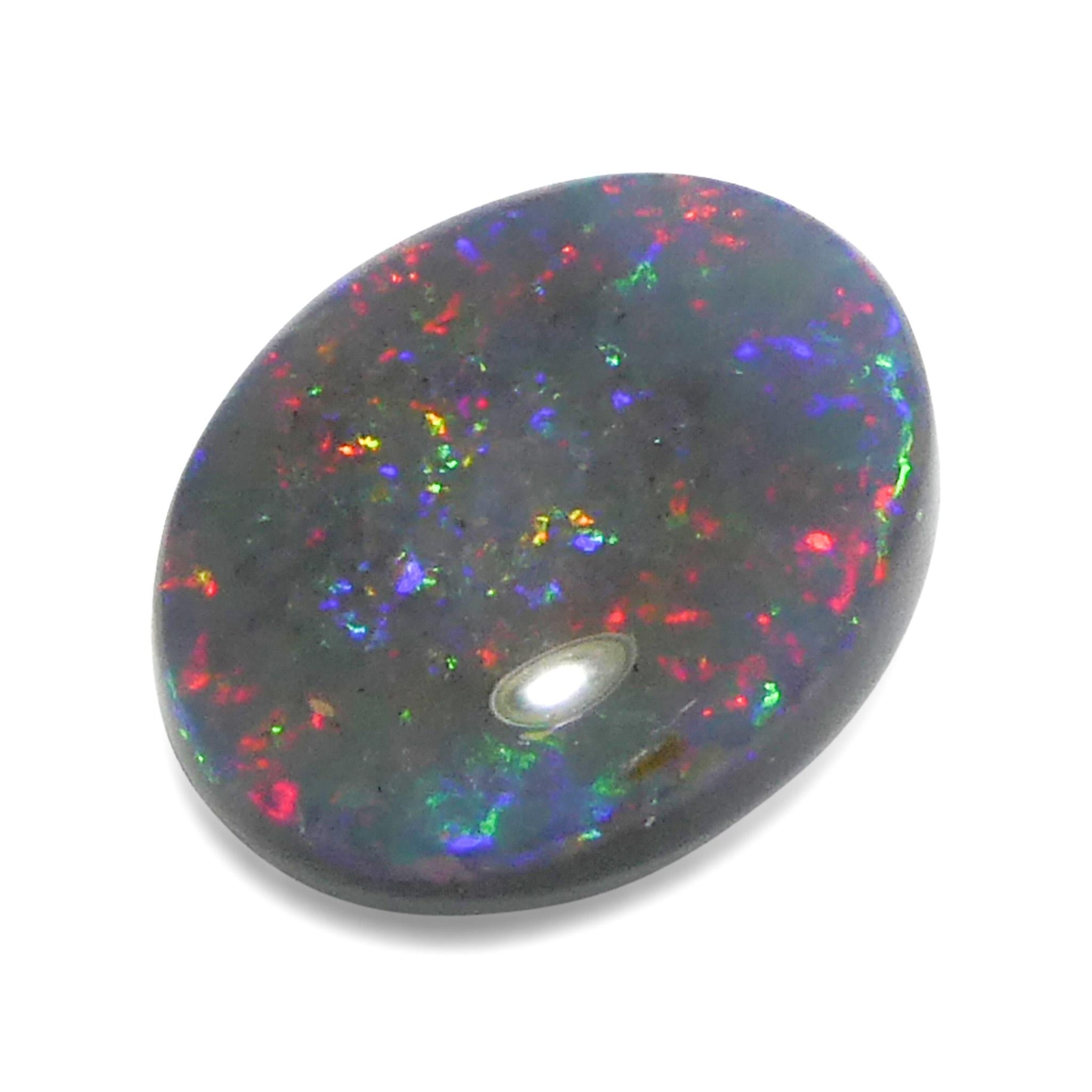 2,43ct Opale grigio cabochon a forma libera dall'Australia in vendita 5