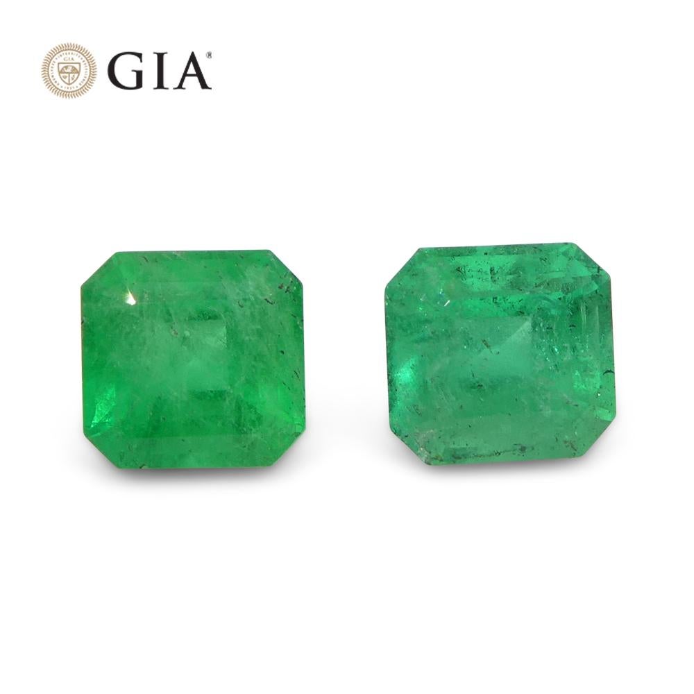 This is a stunning GIA Certified Two (2) Emeralds 


The GIA report reads as follows:

GIA Report Number: 6234154849
Shape: Octagonal
Cutting Style: Step Cut
Cutting Style: Crown: 
Cutting Style: Pavilion: 
Transparency: Transparent
Colour: