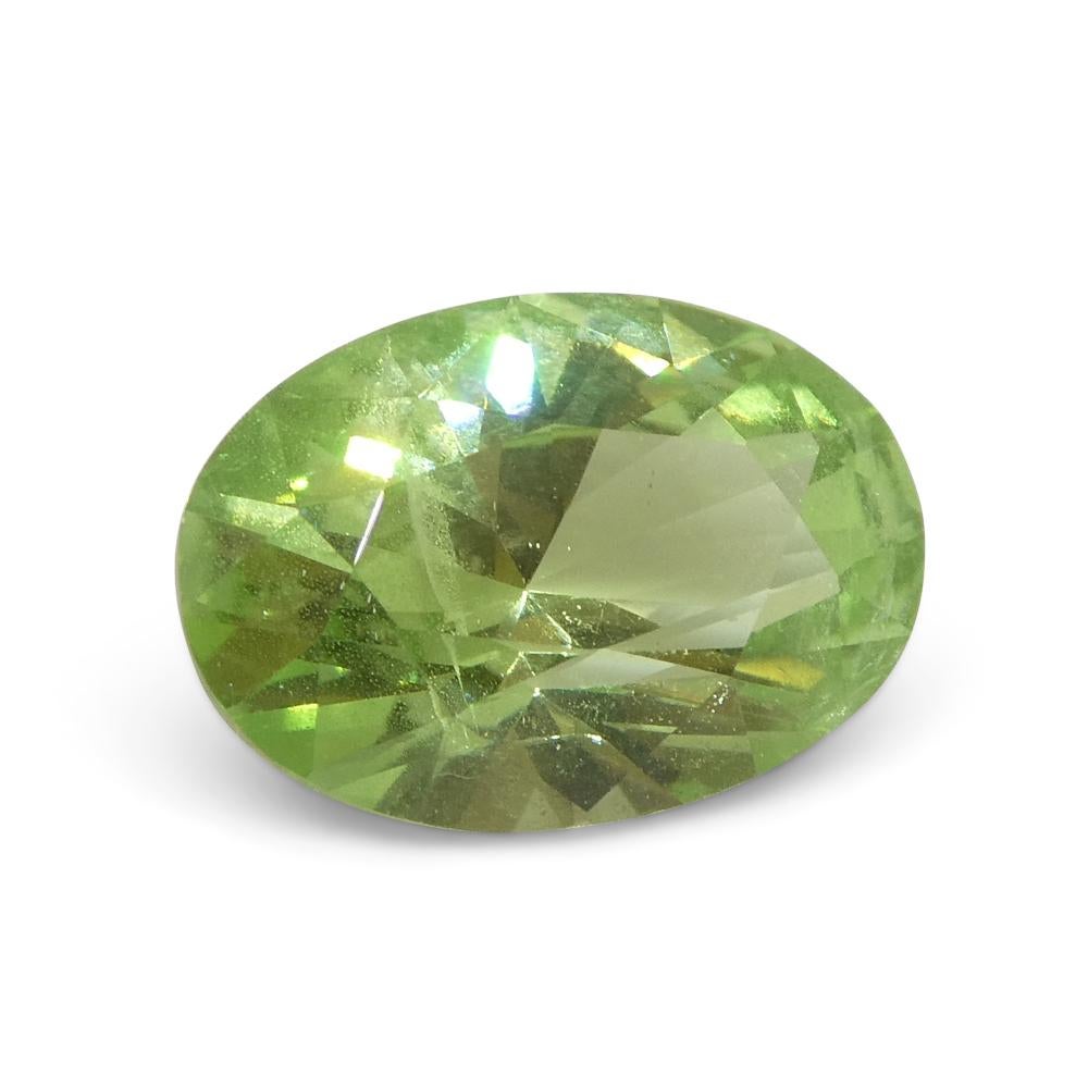 2.43ct Oval Green Mint Garnet from Tanzania For Sale 1