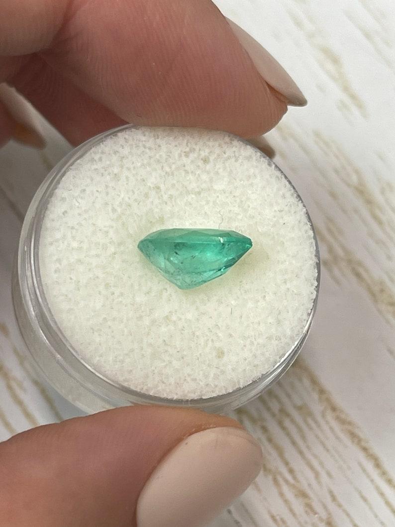 2.44 Carat Light Bluish Green Colombian Emerald - Pear Cut Teardrop May en vente 1