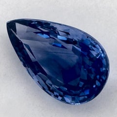 2.44 Karat Blauer Saphir Birne Loser Edelstein