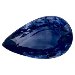 2.44 Karat Blauer Saphir Birne Loser Edelstein