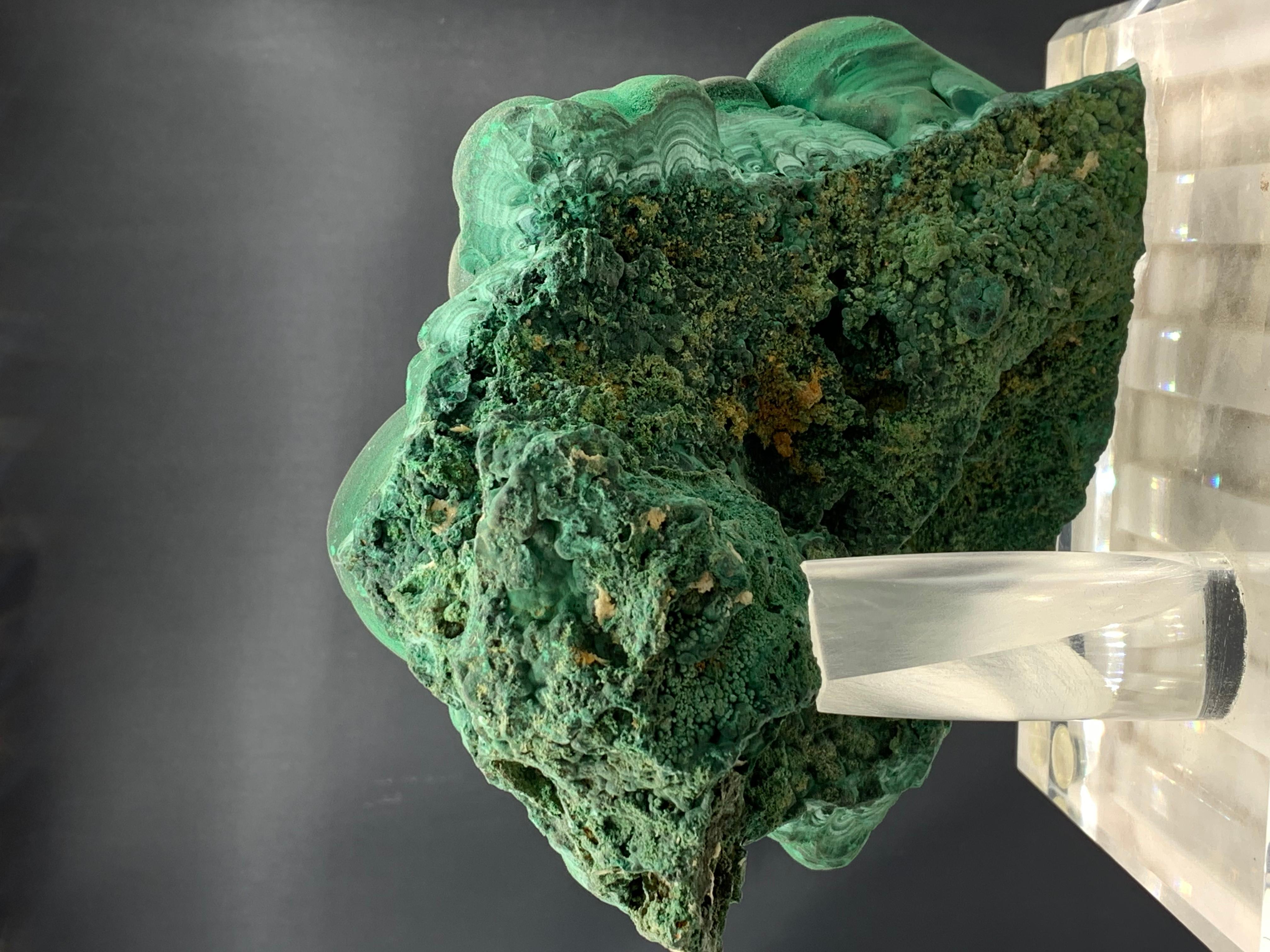 2446 Gram Huge Forest Green Malachite Crystal From Shilu Mine, Guangdong, China  For Sale 2